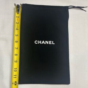 Authentic Chanel Black Drawstring Dust Bag 12”x8”